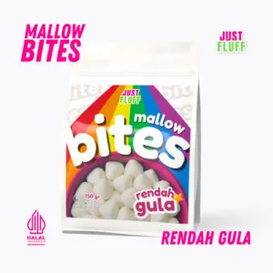 Marshmallow Bites Ori Justfluff Halal Rendah Gula