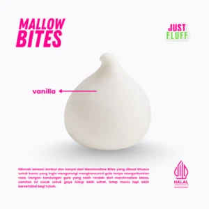 Marshmallow Bites Ori Justfluff Halal Rendah Gula