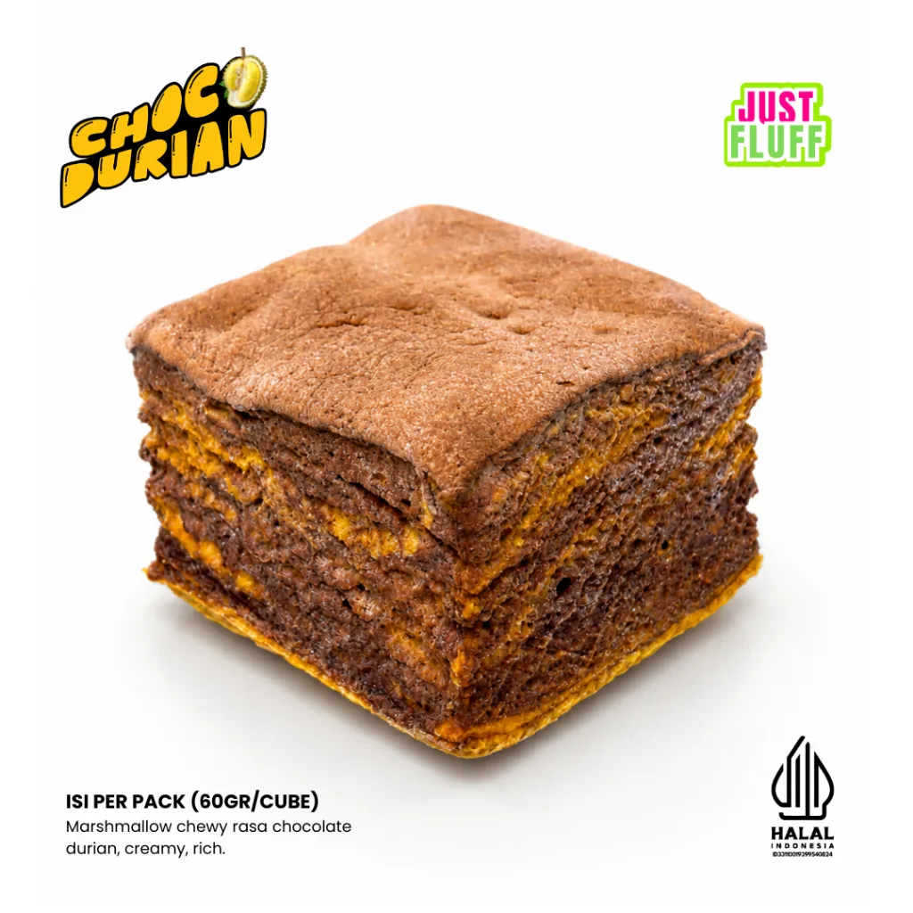 5 Marshmallow Premium Lembut & Halal Terbaik | Just Fluff 7 Marshmallow Justfluff Choco Durian Marshmallow 100% Halal