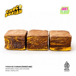Marshmallow Justfluff Choco Durian Marshmallow 100% Halal