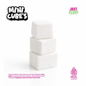 Marshmallow Mini Cube Justfluff Halal 500g - Topping Premium