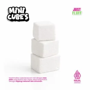 Marshmallow Mini Cube Justfluff Halal 500g - Topping Premium