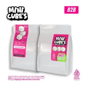 Marshmallow Mini Cube Justfluff Halal 500g - Topping Premium