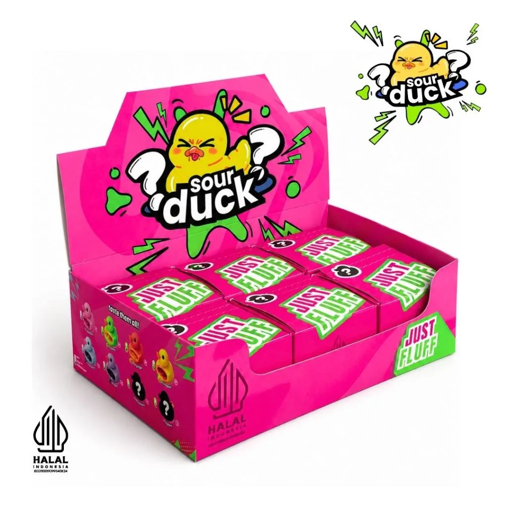 MARSHMALLOW SOUR DUCK BLINDBOX SINGLE JUSTFLUFF ASLI 100% HALAL