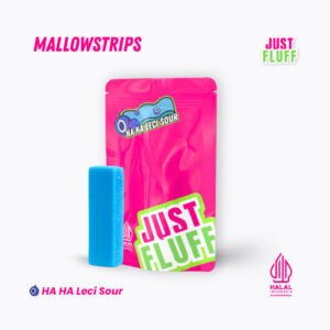 Marshmallow Strips Sour 4 Pack Complete Justfluff 100% Halal & MUI. FREE EXTRA DOUBLE PACKAGING. Grab it Fast!