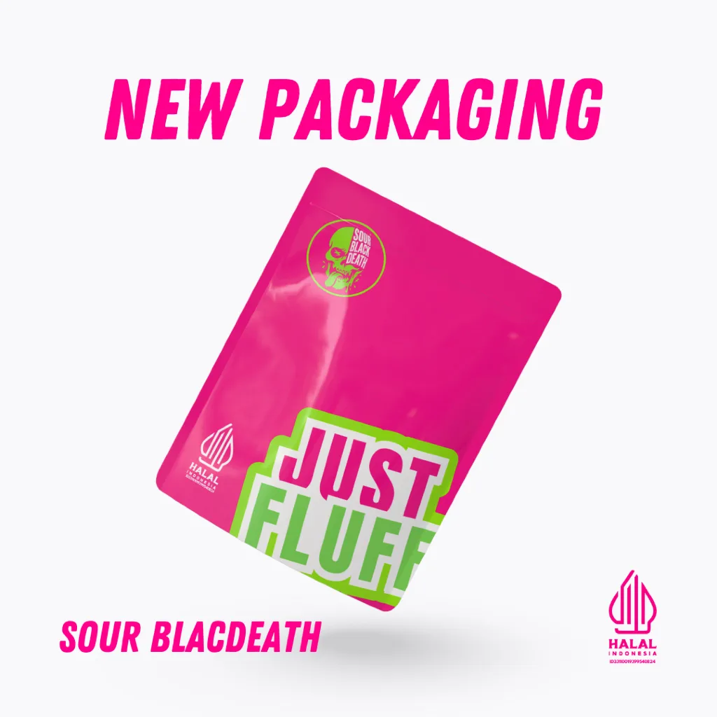 Powder Sour Blacdeath Justfluff Asli 100% Halal
